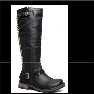 Breckelles “trooper” black knee boots
